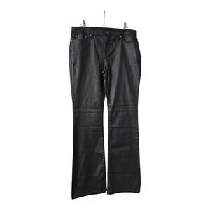 Banana Republic NWT Womens Size 32/14 Black Coated Pants Lowrise Bootcut Stretch